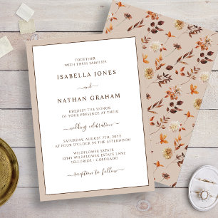 Elegant Fall Leaves Wedding Invitation