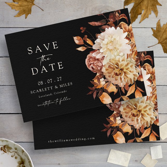 Elegant Fall Leaves Wedding Save The Date (Elegant Fall Leaves Wedding Save The Date
)