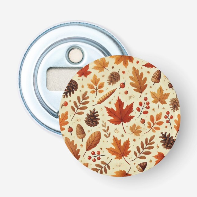 Elegant Fall Pattern Bottle Opener (Front)