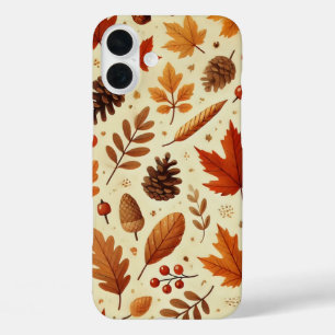 Elegant Fall Pattern iPhone 16 Plus Case