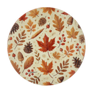 Elegant Fall Pattern Cutting Board