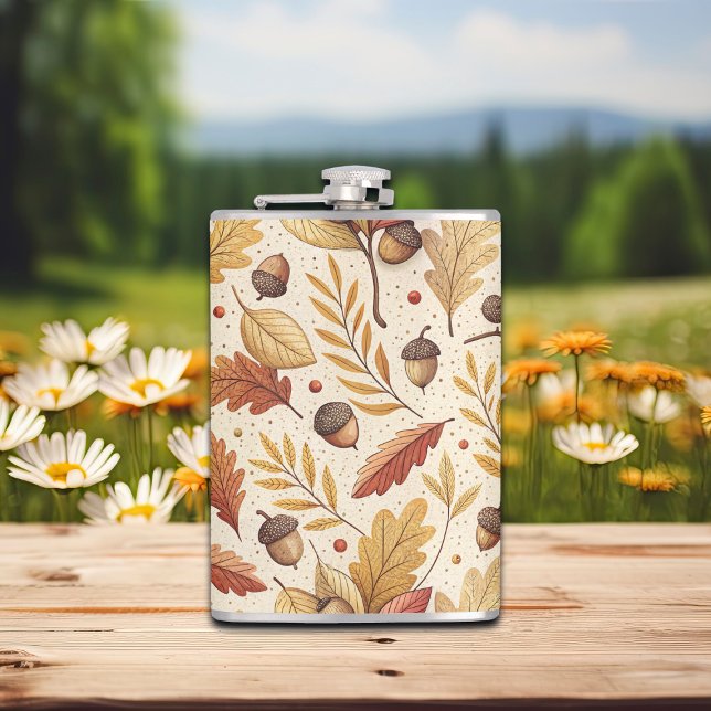 Elegant Fall Pattern Hip Flask (Creator Uploaded)