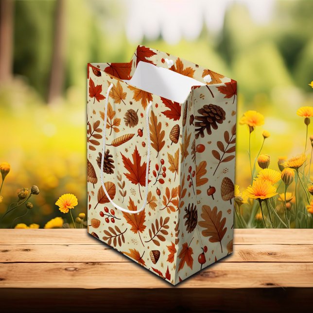 Elegant Fall Pattern Medium Gift Bag (Creator Uploaded)