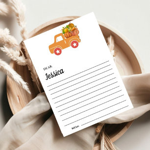 Elegant fall Pumpkin Capsul message card