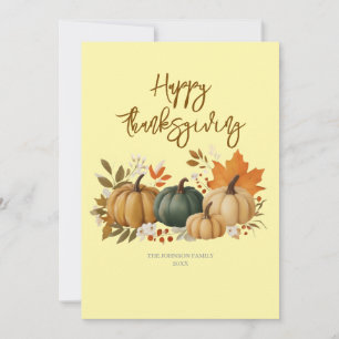 Elegant Fall Thanksgiving Card