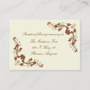 Elegant Fall Wedding enclosure cards