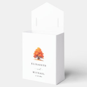 Elegant Fall Wedding Rustic Autumn Tree Wedding Favour Box