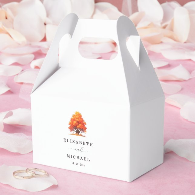 Elegant Fall Wedding Rustic Autumn Tree Wedding  Favour Box (Wedding)