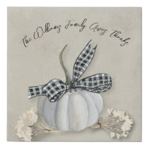 Elegant Fall White Pumpkin Thanksgiving Family