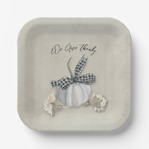Elegant  Fall White Pumpkin Thanksgiving