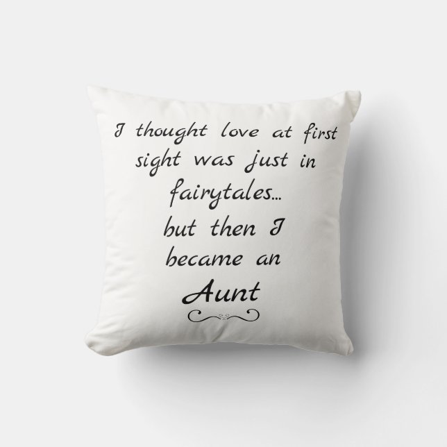 Elegant Family Aunt Typography Quote Cushion (Front)