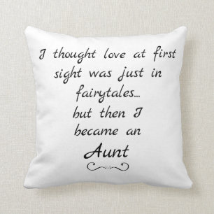 Elegant Family Aunt Typography Quote Cushion