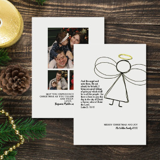 Elegant Family Christian Religious Photo Christmas Holiday Card