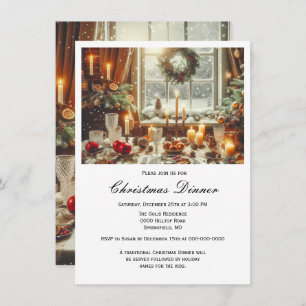 Elegant Family Christmas Dinner Invitation