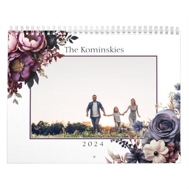 Elegant Family Floral Botanical Calendar (Cover)