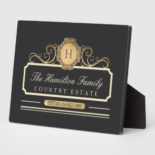 Elegant Family Home Gold Plaque