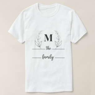 Elegant family initial logo design featuring 'M' w T-Shirt