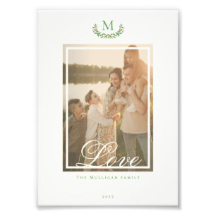 Elegant family monogram photo wall art