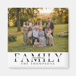 Elegant Family Name Keepsake Photo Gift Magnet
