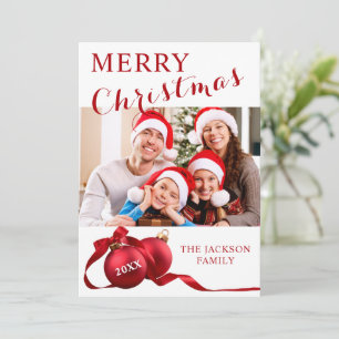 Elegant Family Photo Christas Card
