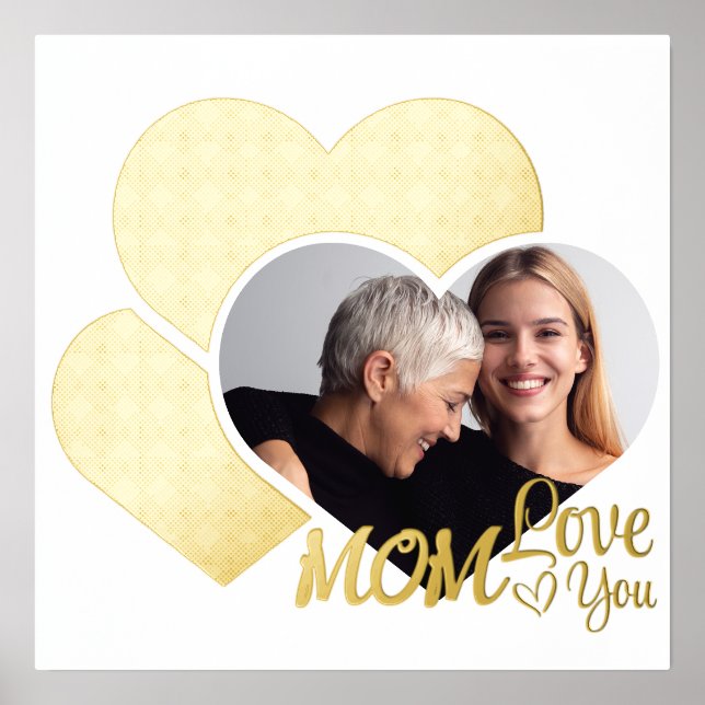 Elegant family photo - love you Mum Foil Prints (Front)