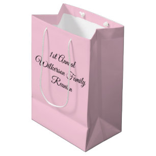 Elegant Family Reunion Pink Medium Gift Bag