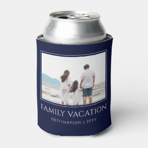 Elegant Family Vacation Family Trip Photo Can Cooler