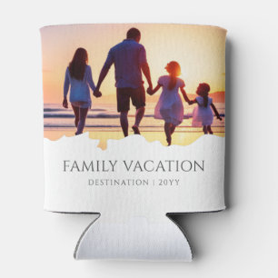 Elegant Family Vacation   Family Trip Photo Can Cooler