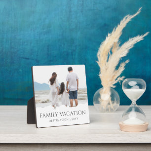 Elegant Family Vacation Family Trip Photo Plaque