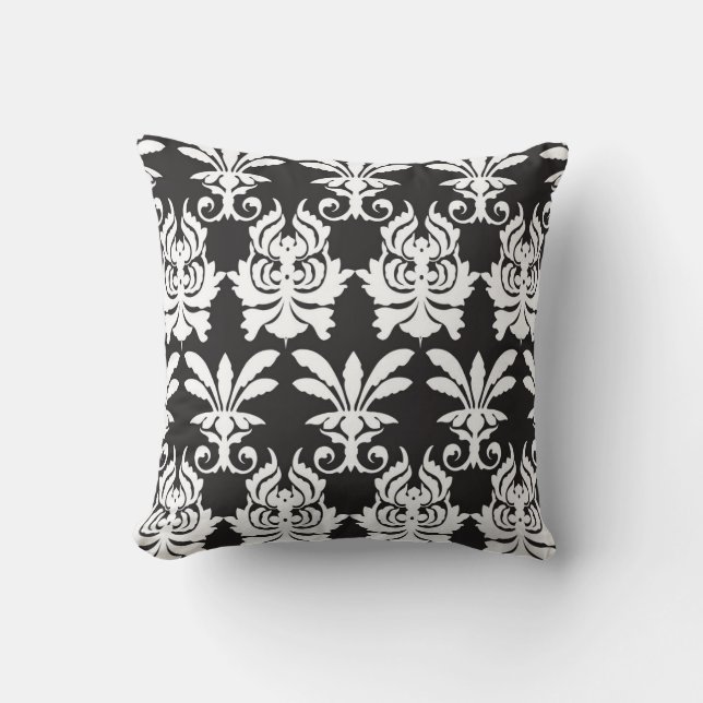 Elegant Fan Motifs in Golden Art Deco. Cushion (Front)