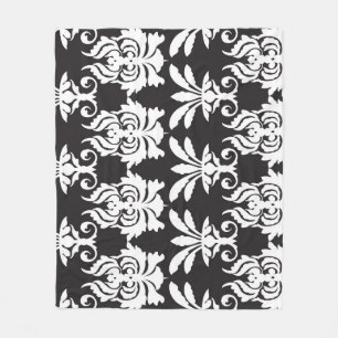Elegant Fan Motifs in Golden Art Deco. Fleece Blanket