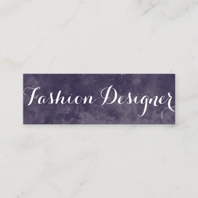Elegant Fancy Font Mini Business Card (Front)