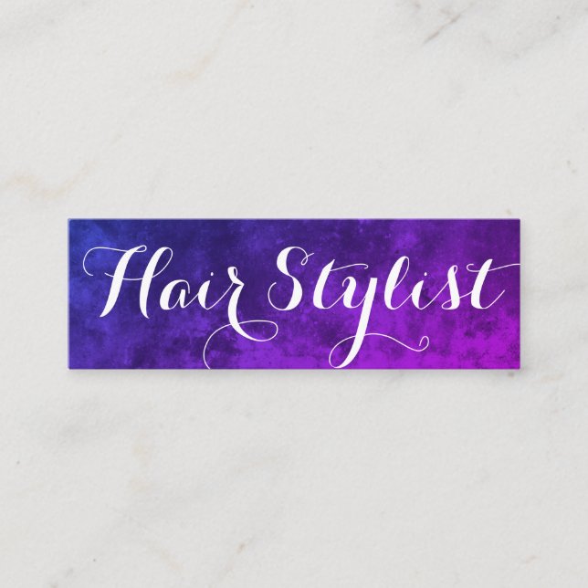 Elegant Fancy Font Mini Business Card (Front)