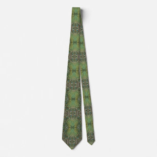 Elegant Fancy Peacock Feather Symmetry Pattern Tie