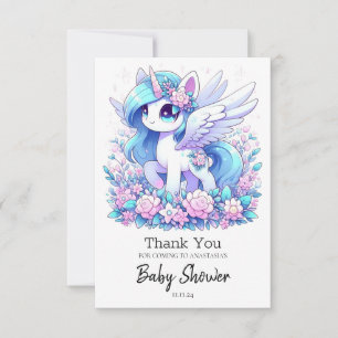 Elegant Fantasy Unicorn Baby Shower Thank You Card
