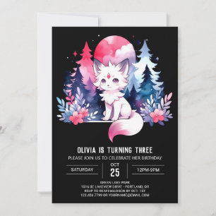 Elegant Fantasy Wolf Birthday Invitation