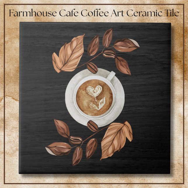 Elegant Farmhouse Coffee Mug Art Café  Ceramic Tile (Elegant Farmhouse Coffee Mug Art Café Tile)