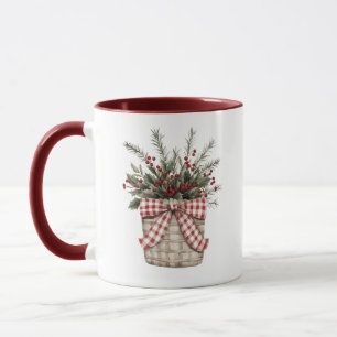 Elegant Farmhouse Country Christmas Personalised Mug