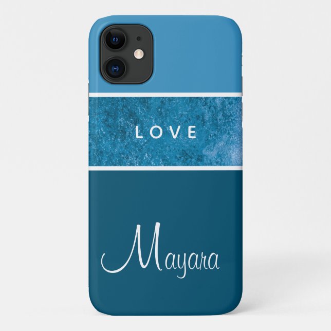 Elegant Fashion Navy Blue Phone Case for Girls (Back)