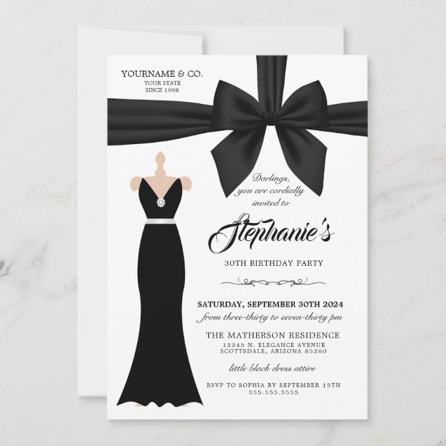 Elegant Fashion Tiffany Birthday Invitation (Front)