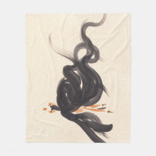 Elegant Fashion: Watercolor Lady Fleece Blanket