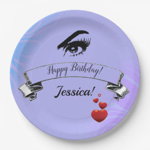 Elegant Fashionista Urban Trendy Graphic Design Paper Plate