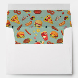 Elegant Fast Food Pattern Envelopes