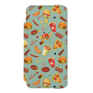 Elegant Fast Food Pattern Incipio Watson™ iPhone 5 Wallet Case