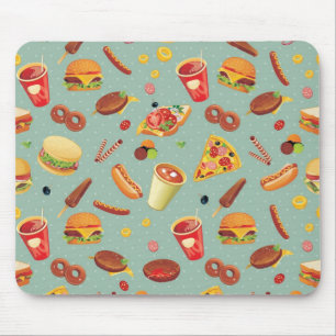 Elegant Fast Food Pattern Mouse Pad