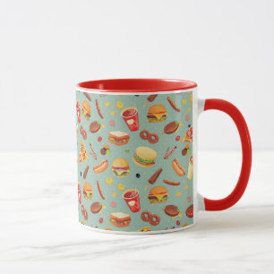Elegant Fast Food Pattern Mug