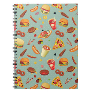 Elegant Fast Food Pattern Notebook