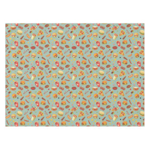 Elegant Fast Food Pattern Tablecloth