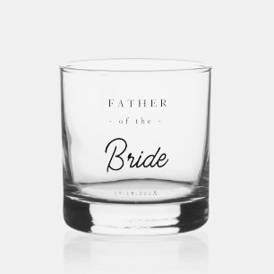 Elegant Father of the Bride Whiskey Glass