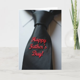 Elegant Fathers Day Tie Card